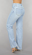 Lichtblauwe Mid Waist Straight Leg Jeans