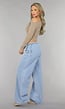 Low Waist Tall Wide Leg Jeans met Strikdetails