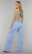 Low Waist Tall Wide Leg Jeans met Strikdetails