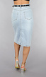 Midi Denim Rok met Studs en Riempje