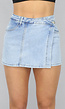 Redial Jeans  Lichtblauwe Denim Overslag Skort