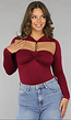 Burgundy Bodysuit met Twist Detail