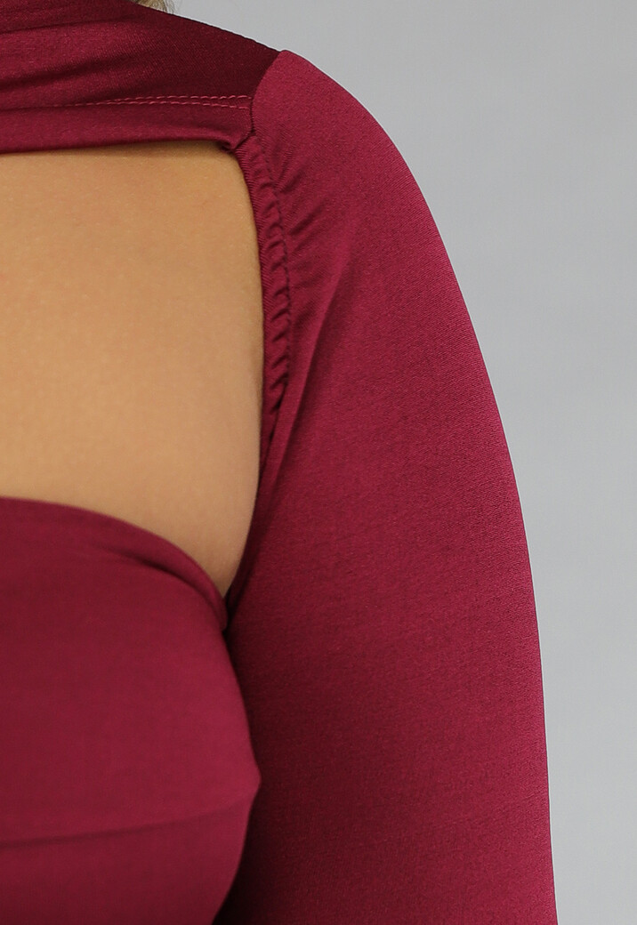 Burgundy Bodysuit met Twist Detail