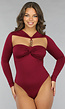 Burgundy Bodysuit met Twist Detail