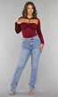 Burgundy Bodysuit met Twist Detail