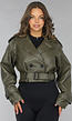 Korte Khaki Lederlook Jasje
