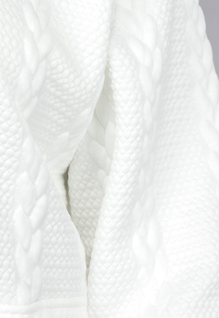 Witte Two Piece met Kabelpatroon