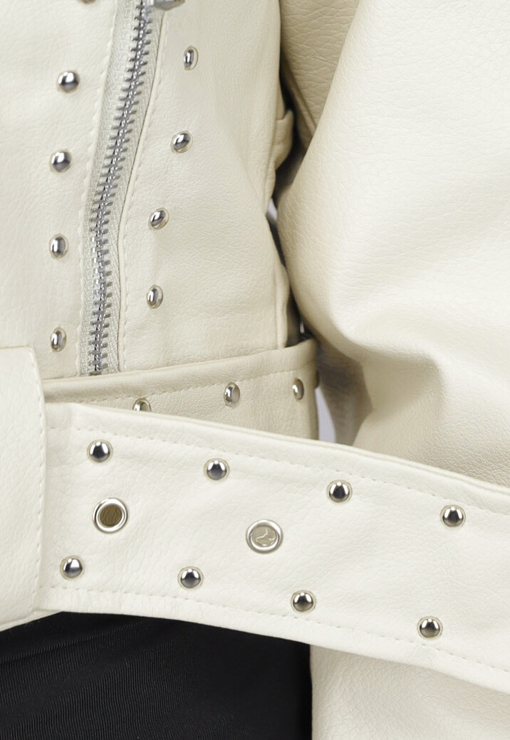 Vegan Leren Jas met Studs