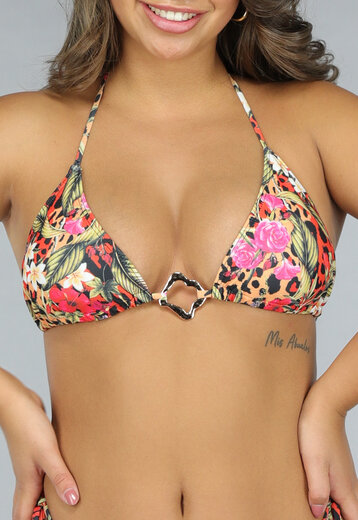 Botanical Pint Triangel Bikinitop met Uitneembare Pads