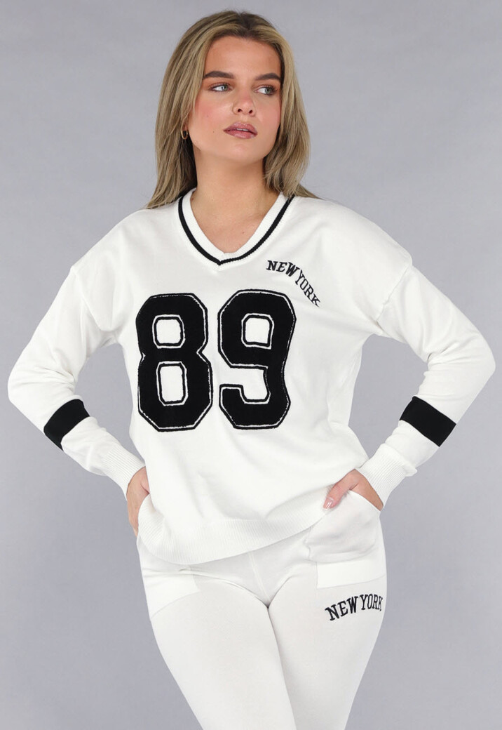 Witte Zachte StretchTwo Piece met Teddy Details