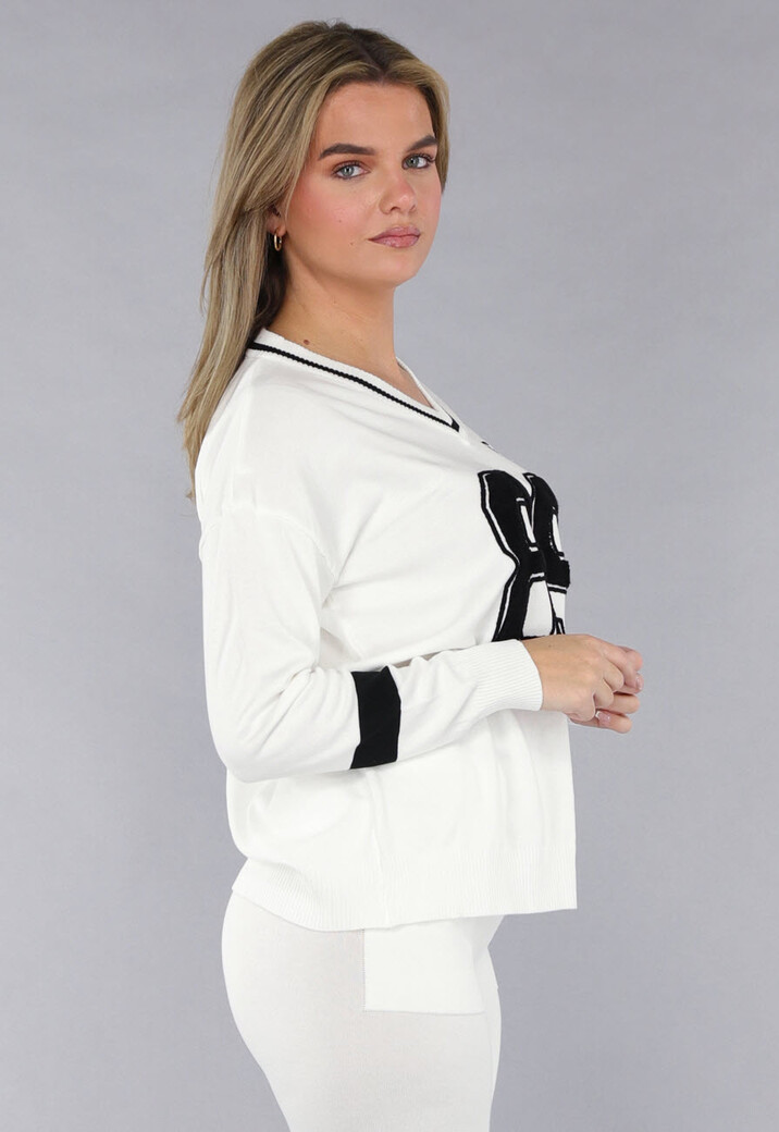 Witte Zachte StretchTwo Piece met Teddy Details