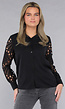 Blouse met Crochet Mouwen in Zwart