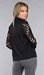 Blouse met Crochet Mouwen in Zwart