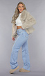 Taupe Faux Fur Jas