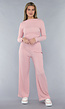 Gesmokte Stretch Two Piece in Roze