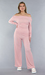 Gesmokte Stretch Two Piece in Roze