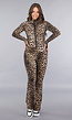 Leopard Stretch Two Piece met Vestje en Flair Broek