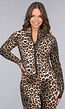 Leopard Stretch Two Piece met Vestje en Flair Broek