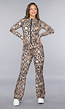 Snake Print Stretch Set met Vestje en Flared Broek