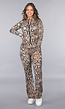 Snake Print Stretch Set met Vestje en Flared Broek