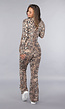 Snake Print Stretch Set met Vestje en Flair Broek