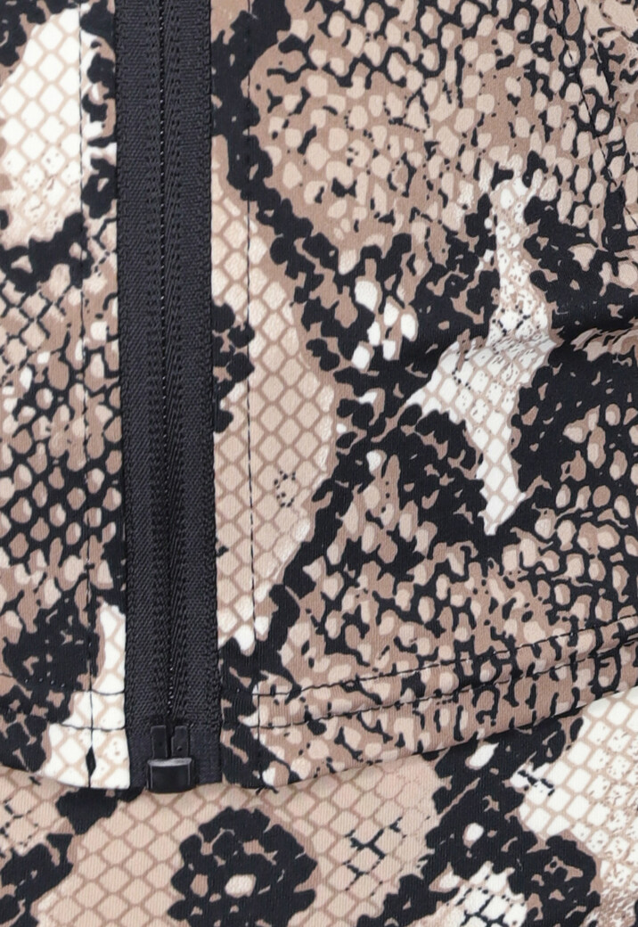 Snake Print Stretch Set met Vestje en Flair Broek