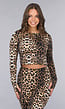 Matching Stretch Flair Set met Lichte Leopard Print