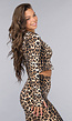 Matching Stretch Flair Set met Lichte Leopard Print