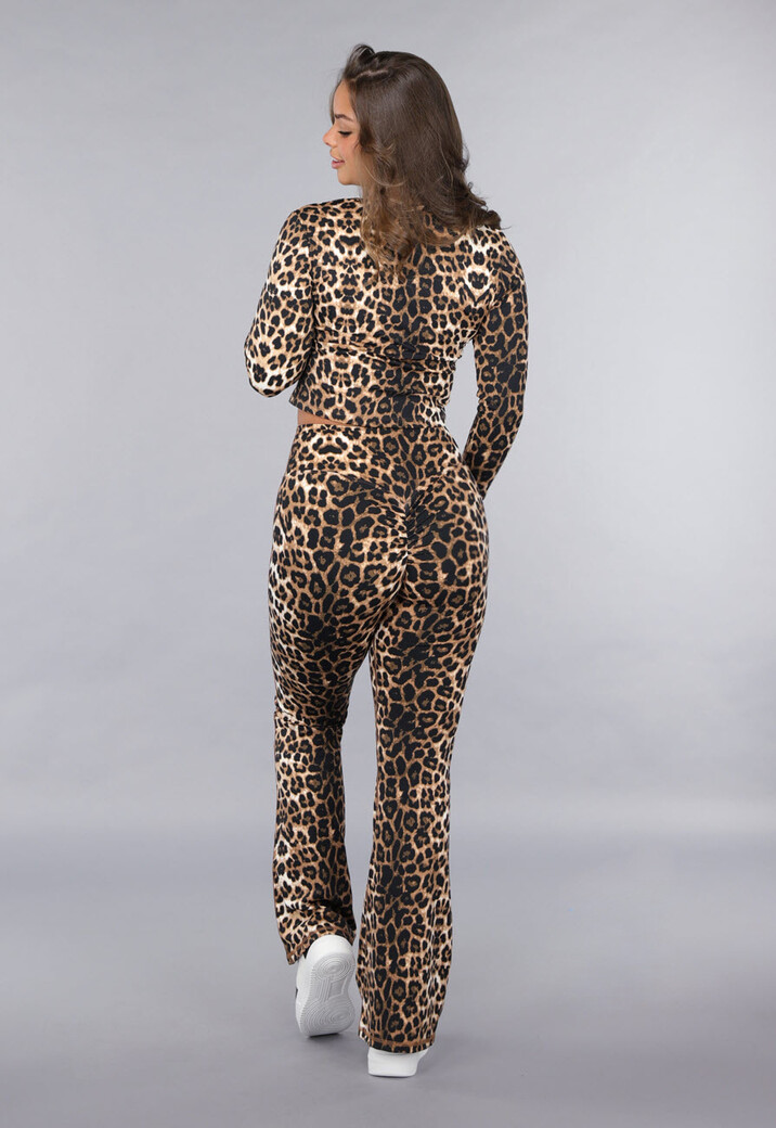 Matching Stretch Flair Set met Lichte Leopard Print