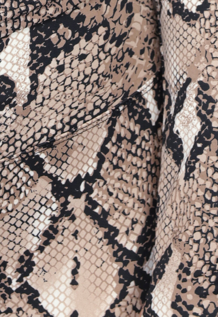 Stretchy Flair Snake Print Two Piece