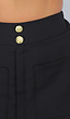 Zwarte Blazer en Skort Two Piece met Gouden Marine Knopen
