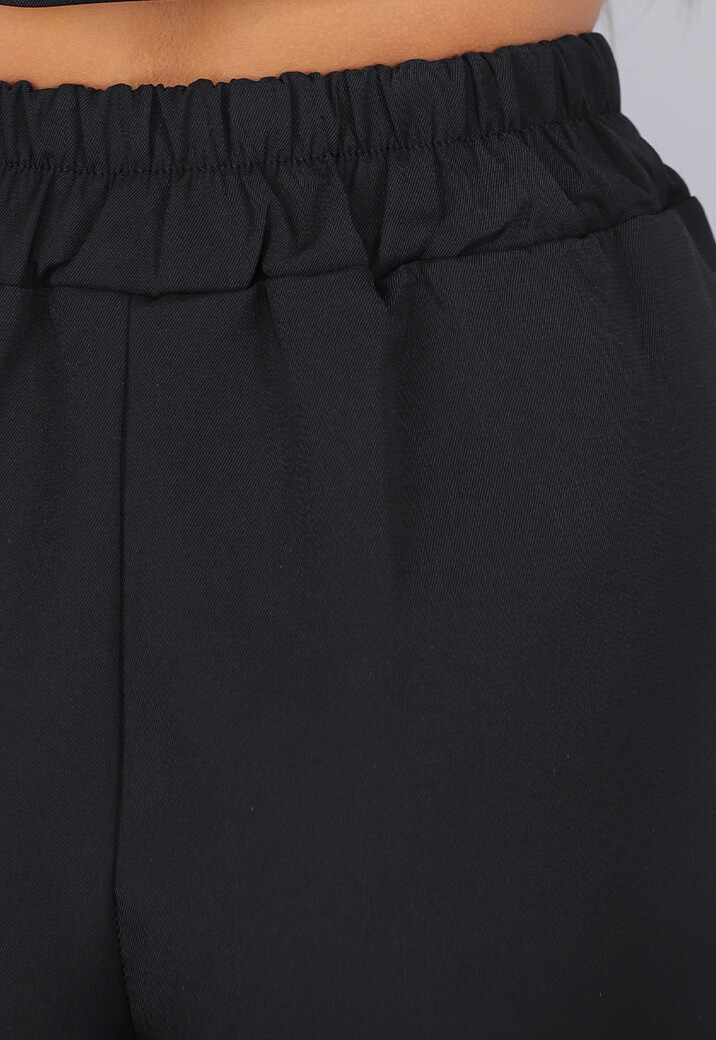 Zwarte Blazer en Skort Two Piece met Gouden Marine Knopen