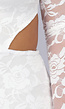 Witte Longsleeve Lace Jurk met Cut-Outs