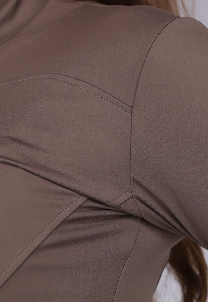 Bruine Fitness Set met High Waist Legging