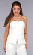 Witte Strapless Blazer Co Ord Set