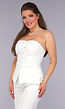 Witte Strapless Blazer Co Ord Set