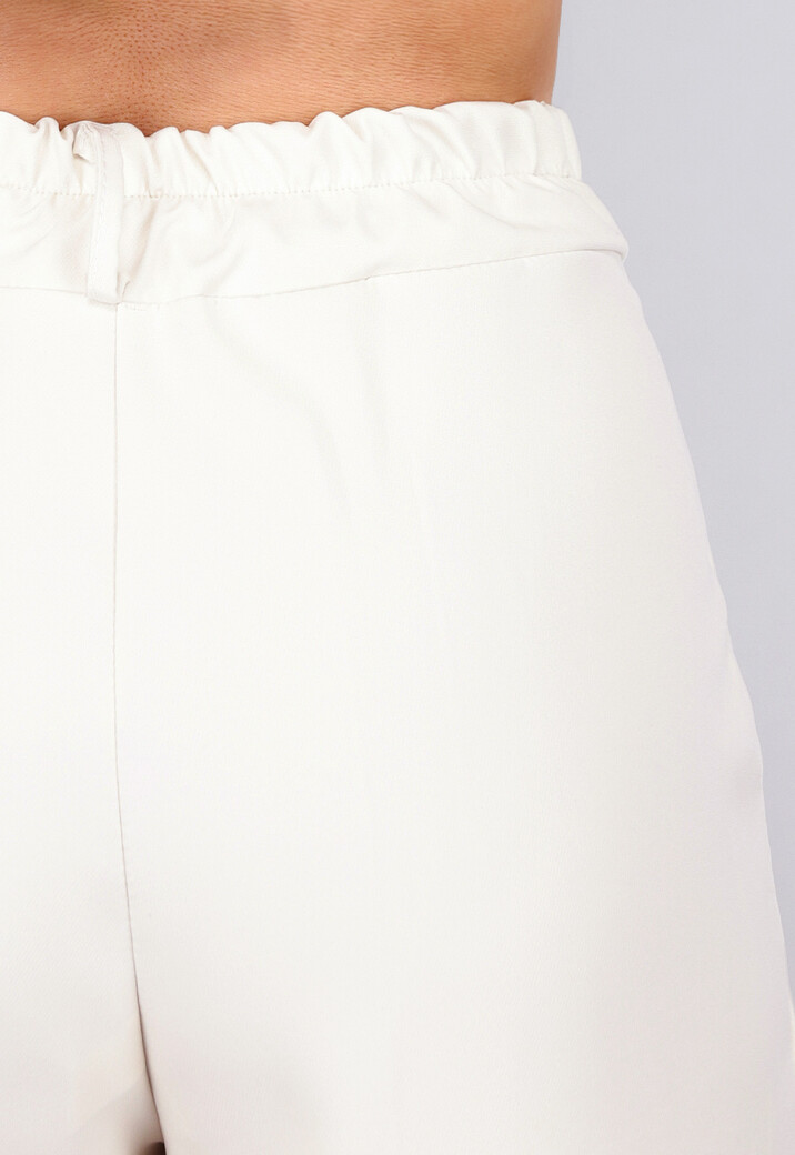 Pantalon Gilet Suit met Statement Knopen in Beige