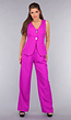 Pantalon en Gilet Suit in Fluoriserend Magenta