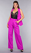 Pantalon en Gilet Suit in Fluoriserend Magenta