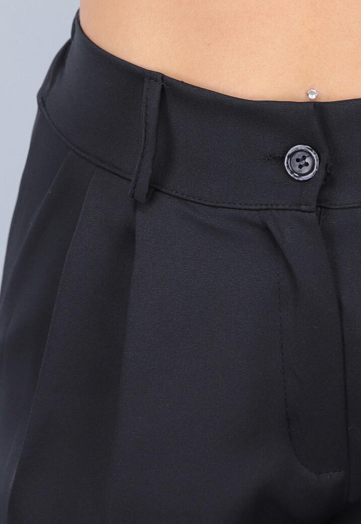 Zwarte Gilet Suit met Statement Knopen