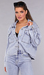 Denim Blouse met Wassing en Borstzakken