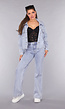 Denim Blouse met Wassing en Borstzakken