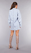Longsleeve Oversized Denim Jurk met V-hals