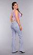 Mid Waist Flared Jeans met Wassing