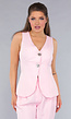 Lichtroze Gilet Co Ord Set met Pantalon