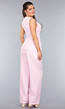 Lichtroze Gilet Co Ord Set met Pantalon
