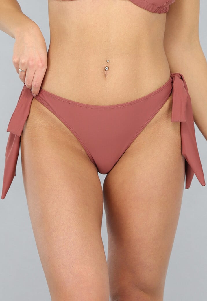 Bruin Bikinibroekje met Striksluiting