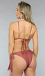 Bruine Triangel Bikinitop met Pads