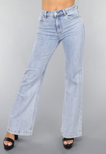 Redial Jeans  Flared Jeans met Wassing in Mid Waist
