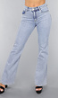 Mid Waist Flared Jeans met Wassing